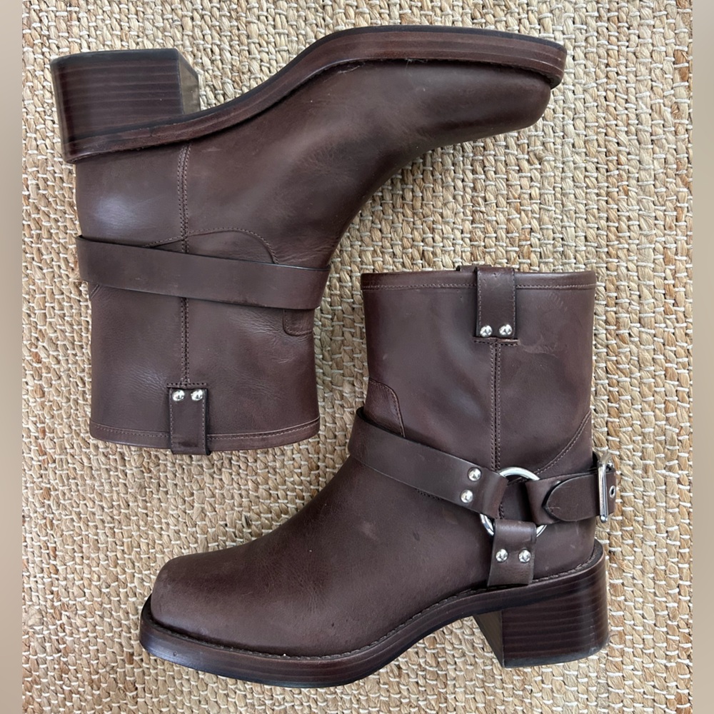 Reformation Foster moto boot in Distressed brown